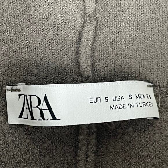 Zara Women's Pants Brown Stretch Ponte Knit SZ SM - Picture 3 of 7